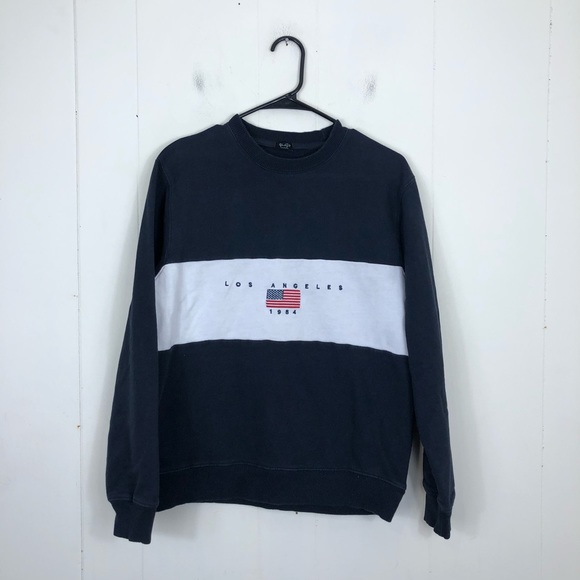 John Galt Brandy Melville Erica Los Angeles 1984 Embroidery Sweatshirt - Picture 3 of 6